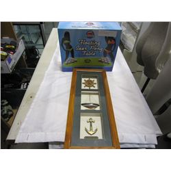 FLOATING BEERPONG TABLE AND NAUTICAL SHADOW BOX