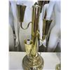 Image 2 : BRASS CHANDELIER AND LAMP