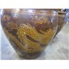 Image 2 : 2 17" DRAGON MOTIF PLANTER POTS