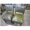 Image 1 : PAIR OF STUDDED LEATHER CHAIRS