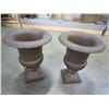 Image 3 : 2 CAST IRON PLANTERS AND CAST IRON CANDLE HOLDER