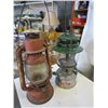 Image 4 : 2 OIL LANTERNS AND METAL RAM FIGURE