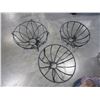 Image 1 : 3 13" BLACK METAL HANGING PLANT BASKETS