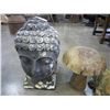 Image 3 : LOT OF 3 GARDEN ART FIGURES - ALL MADE OF CEMENT