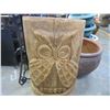 Image 1 : CARVED WOODEN OWL WOOD BLOCK