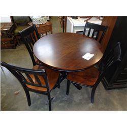 ASHLEY FLOOR MODEL ROUND DINING TABLE W/ 4 CHAIRS - RETAIL $1249