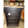 Image 2 : ASHLEY FLOOR MODEL DARK FINISH 5 DRAWER CHEST OF DRAWERS, RETAIL $899