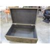 Image 2 : SMALL BROWN MICROFIBER OTTOMAN W/ STORAGE
