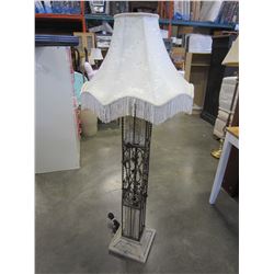 DECORATIVE METAL BASE FLOOR LAMP