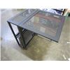 Image 3 : FOLDING COMPACT PATIO TABLE GLASS TOP DROP LEAF