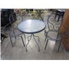 Image 1 : 2 METAL PATIO CHAIRS AND PATIO TABLE