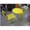 Image 1 : YELLOW METAL BISTRO SET