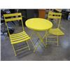 Image 3 : YELLOW METAL BISTRO SET