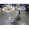 Image 1 : CAST IRON BIRD BATH AND WHITE CAST IRON BIRD BATH
