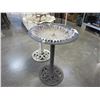 Image 3 : CAST IRON BIRD BATH AND WHITE CAST IRON BIRD BATH