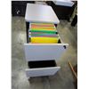 Image 2 : 2 DRAWER GREY ROLLING FILING CABINET