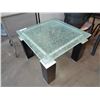 Image 1 : MODERN GLASS TOP END TABLE