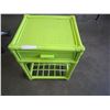 Image 1 : GREEN WICKER 1 DRAWER SIDE TABLE