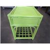 Image 3 : GREEN WICKER 1 DRAWER SIDE TABLE