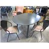 Image 3 : ROUND METAL DINING TABLE AND 4 CHAIRS