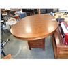 Image 2 : NEW ASHLEY MISSION OAK PUB HEIGHT DINING TABLE W/ EXTENTIONS - RETAIL $1249