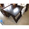 Image 1 : ASHLEY FLOOR MODEL DARK FINISH END TABLE W/ COSMETIC DAMAGE