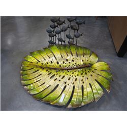 METAL WALL LILLY PAD DECOR AND METAL FISH DISPLAY DECOR