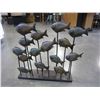 Image 2 : METAL WALL LILLY PAD DECOR AND METAL FISH DISPLAY DECOR