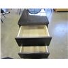 Image 2 : BLACK GLASSTOP 2 DRAWER NIGHTSTAND