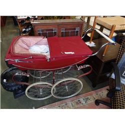 RED SILVER CROSS BABY PRAM