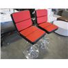 Image 2 : NEW PAIR OF RED AND BLACK LEATHER ADJUSTABLE GAS LIFT BAR STOOLS RETAIL $149 EACH