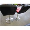 Image 3 : NEW PAIR OF RED AND BLACK LEATHER ADJUSTABLE GAS LIFT BAR STOOLS RETAIL $149 EACH