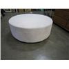 Image 2 : NEW ROUND MODERN LIGHT GREY MICROFIBER OTTOMAN - $699