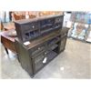 Image 2 : ASHLEY FLOOR MODEL 2 PIECE CONSOLE, DISTRESSED WITH POWER RETAIL $1712
