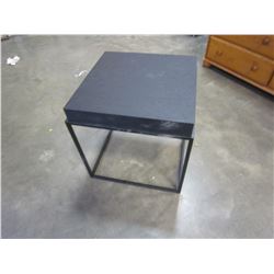 ASHLEY FLOOR MODEL METAL BASE MODERN END TABLE