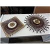 Image 1 : 2 MID CENTURY STARBURST WALL CLOCKS