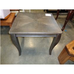 ASHLEY FLOOR MODEL GREY TONED WOOD FINISH END TABLE