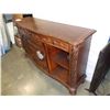 Image 2 : ASHLEY FLOOR MODEL HIGHLY CARVED MAHOGANY SERVER, MISSING ONE DOOR, RETAIL $2262