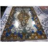 Image 1 : 4 x 3 1 SIDED STAINED GLASS WINDOW - HAS 3 CRACKS