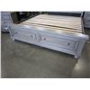 Image 2 : KING SIZE ASHLEY SLEIGH BED FRAME WITH 2 DRAWER FOOTBOARD AND PAIR OF 3 DRAWER NIGHTSTANDS