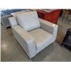 Image 1 : NEW ASHLEY MODERN GREY FABRIC ACCENT CHAIR, RETAIL $799