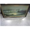 Image 1 : LARGE PRINT BOARD SIGNED BY ROBERT WOOD GOLDEN SURF