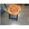Image 2 : SHORT METAL BASE BURL STOOL