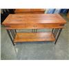 Image 1 : METAL BASE WALNUT SOFA TABLE
