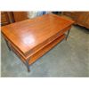Image 1 : METAL BASE WALNUT COFFEE TABLE
