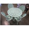 Image 2 : CAST IRON BISTRO TABLE W/ 4 CHAIRS