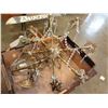 Image 1 : 3 ANTIQUE HANGING LIGHTS - 1 W/ HANGING CRYSTALS