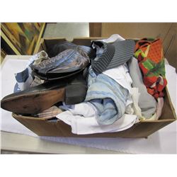 BOX OF MENS TOMMY BAHAMAS SHIRTS AND DRESS SHIRTS, AND COWBOY BOOTS