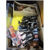 Image 2 : BOX OF CARVED WOODEN ELEPHANTS, KNITTINGS AND VINTAGE BOOKS