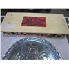 Image 3 : NATIVE WOOD BOX AND NATIVE SILVER PLATTER
